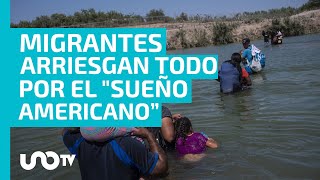 Cientos de migrantes siguen cruzando frontera de Piedras Negras Coahuila [upl. by Urbai452]