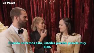 SUBTITULADO Dakota Johnson amp Jamie Dornan para Live With Kelly Oscars Backstage [upl. by Meriel]