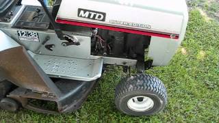 1987 MTD Silver Edition Lawn Tractor Old Start Cold Start [upl. by Omland89]