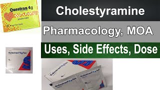 Cholestyramine Pharmacology  Mechanism of action  Cholestyramine Tablet Uses side effects Dose [upl. by Charters]