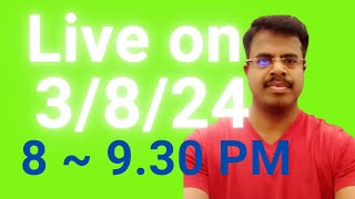 Lets Meet Live on 3824  8  930 PM both english amp Tamil can speak [upl. by Ehcor]