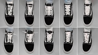 10 NEW WAYS TO LACE UP YOUR VANS  Shoe Lacing Tutorials [upl. by Ahseila511]