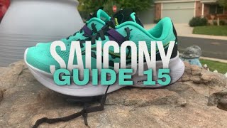 Saucony Guide 15 Running Shoe Review [upl. by Nalepka]