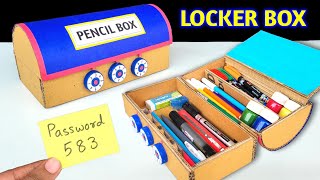 How to make a pencil locker box  DIY Locker pencil box  how to make pencil box Homemade organizer [upl. by Seltzer3]