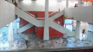 Metro de la Ciudad de México Transbordo en Candelaria de Línea 1 a Línea 4 [upl. by Jarrow]