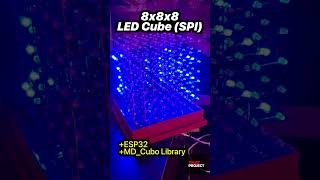 Mesmerizing 8x8x8 LED Cube with ESP32  DIY Light Show esp32 ledcube ThatProject iot arduino [upl. by Ayekin323]