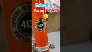 Schwinn Decal Application ✅🧰🧑‍🔧 bicycle automobile bikelife schwinn [upl. by Sigismond442]