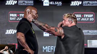 Jake Paul tries to intimidate Mike Tyson [upl. by Dagley]