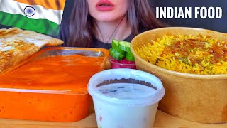 INDIAN FOOD  CHICKEN BIRYANI  BUTTER CHICKEN  MUKBANG ASMR  EATING SOUNDS [upl. by Nivloc]