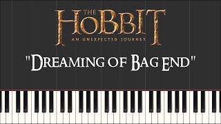 The Hobbit  Dreaming of Bag End Synthesia Piano [upl. by Gaut]