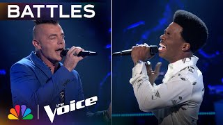 Bryan Olesen and Nathan Chester Rock Out on quotRolling in the Deepquot  The Voice Battles  NBC [upl. by Furiya]