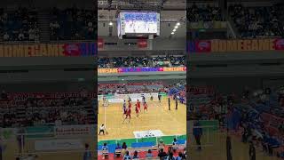 20240224 Vリーグサントリーサンバーズ 218cmのムセルスキー選手 強烈なサービスエース [upl. by Otreblig]