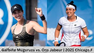 Garbiñe Muguruza vs Ons Jabeur  2021 Chicago Final  Highlights [upl. by Oniger]