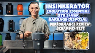 InSinkErator Evolution Essential XTR 34 HP Garbage Disposal Performance Review Scrap Mix Test [upl. by Wohlen]