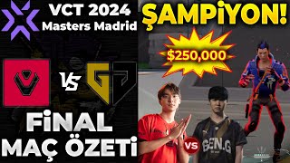 Sentinels vs GenG BÜYÜK FİNAL MAÇ ÖZETİ  VALORANT 2024 Masters Madrid [upl. by Far]