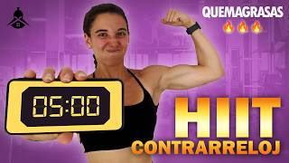 5 Minutos de Entrenamiento HIIT Contrarreloj ▶ Rutina Intensa Quemagrasas ¿Te atreves a intentarlo🔥 [upl. by Blanche]