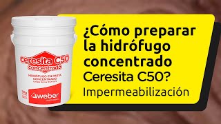 Cómo preparar hidrófugo concentrado  Ceresita C50 [upl. by Ludwog]