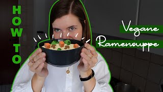 Vegane Rezepte Koreanische vegane Ramensuppe einfaches Rezept vegetarisch  Kathrinovich [upl. by Apgar]