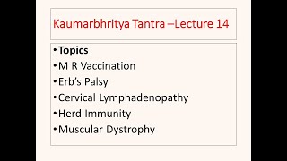 M R Vaccination l Erb’s Palsy l Cervical Lymphadeopathy l Muscular Dystrophy l paediatrics [upl. by Anillehs]