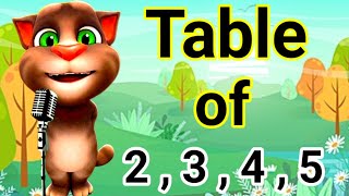 Table of 2 3 4 5 2 to 5 ka Table 2 se 5 tak ka Table tableof2to5 mathtabletv tablesforkids [upl. by Enywad]