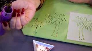 HotFix Crystal Rhinestone STENCIL Demonstration [upl. by Curzon670]