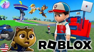 👇PAW Patrol Roblox Mighty Pups Cars amp Mighty Pup🐶in Adventure Bay  MrPeterman HD [upl. by Alix924]