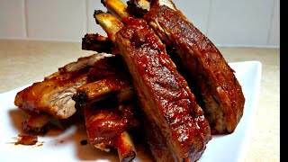 How to make BBQ Ribs in the Oven  Oven Baked Barbecue Ribs EASY [upl. by Doloritas]