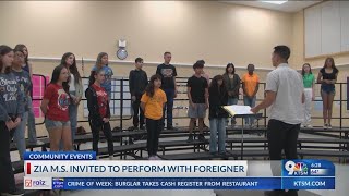 Zia Middle School Choir performs with Foreigner in Las Cruces [upl. by Stratton177]