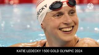 Katie ledecky gold  1500 meter gold  Katie ledecky swimming gold  Katie ledecky [upl. by Yslehc]