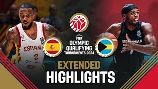 Final Spain 🇪🇸 vs Bahamas 🇧🇸  Extended Highlights  FIBA OQT 2024 Spain [upl. by Eislel]