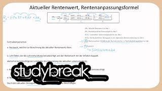 Aktueller Rentenwert Rentenanpassungsformel Formelkomponenten  Finanzwissenschaft [upl. by Assena]