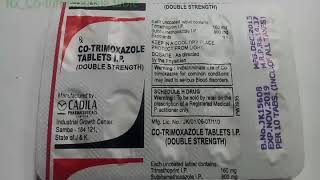 RxCotrimoxazole 800160mg tablet trimethoprim sulfamethoxazole use amp side effect [upl. by Nurat]