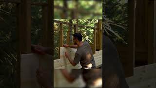 ReBuilding a Wooden House In Dense Forest Part 1 bushcrafter wood craft [upl. by Sterner]