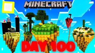 Can I Survive 100 Days on LUCKY BLOCK Sky Block in Minecraft INSANE Challenges [upl. by Bunder216]