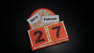 Kalender aus Papier Calendar PaperART  Bastelanleitung HDdeutsch [upl. by Hung624]