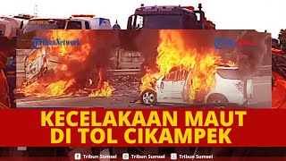 🔴UPDATE  Kronologi Tabrakan Maut di KM 58 Tol JakartaCikampek Diawali Mobil Terbakar 12 Tewas [upl. by Freeland]