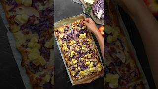 Flammkuchen mit Rotkohl und Apfel 🍂🍎 EinfachTasty Flammkuchen RotkohlFlammkuchen Rotkohl [upl. by Mezoff982]