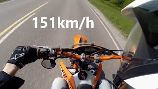 KTM EXC 125 0100kmh and Top Speed [upl. by Elvira]