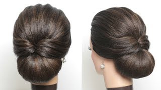 New Simple Bridal Hairstyle For Long Hair Easy Wedding Updo [upl. by Enia]