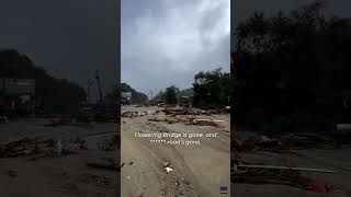 Chimney Rock flooding damage captured in North Carolina town Shorts [upl. by Mit]