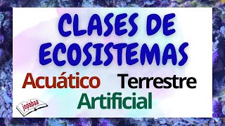 CLASES DE ECOSISTEMAS Acuáticos Terrrestres Ecosistema🐟🐟Jopabaa [upl. by Jerold]