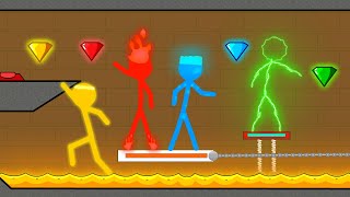 Watergirl and Fireboy  Stickman Animation  30  36  Complete Edition [upl. by Dihgirb]