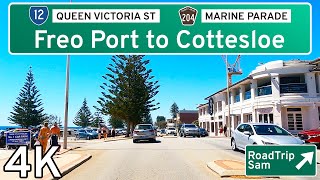 Driving tour of Fremantle Port to Cottesloe  Perth Western Australia  Ambient Sound  POV [upl. by Assyla61]