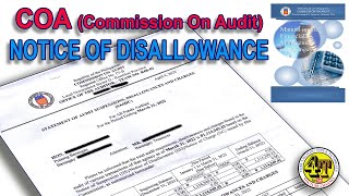 NOTICE OF DISALLOWANCE COA  Commission On Audit  BARANGAY ACCOUNTING [upl. by Ardnaek301]