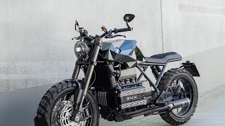 Custom Build BMW K100 quotNightcrawlerquot Scrambler Walk Around [upl. by Ennahtebazile508]