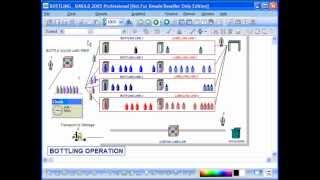 Exemple de simulation avec SIMUL8 [upl. by Nahej]