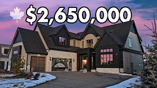 Luxury Home Tour  265M in Bearspaw ALBERTA [upl. by Yarod307]