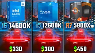 INTEL i514600K vs INTEL I512600K vs RYZEN 7 5800X3D  Test in 6 Games [upl. by Obadias]