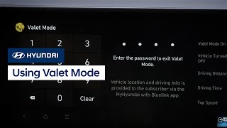 Using Valet Mode  Bluelink®  Hyundai [upl. by Cynera]