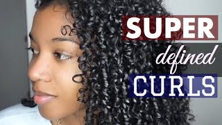 Shingling Method for SUPER Defined Curls  Natural Hair [upl. by Cara77]